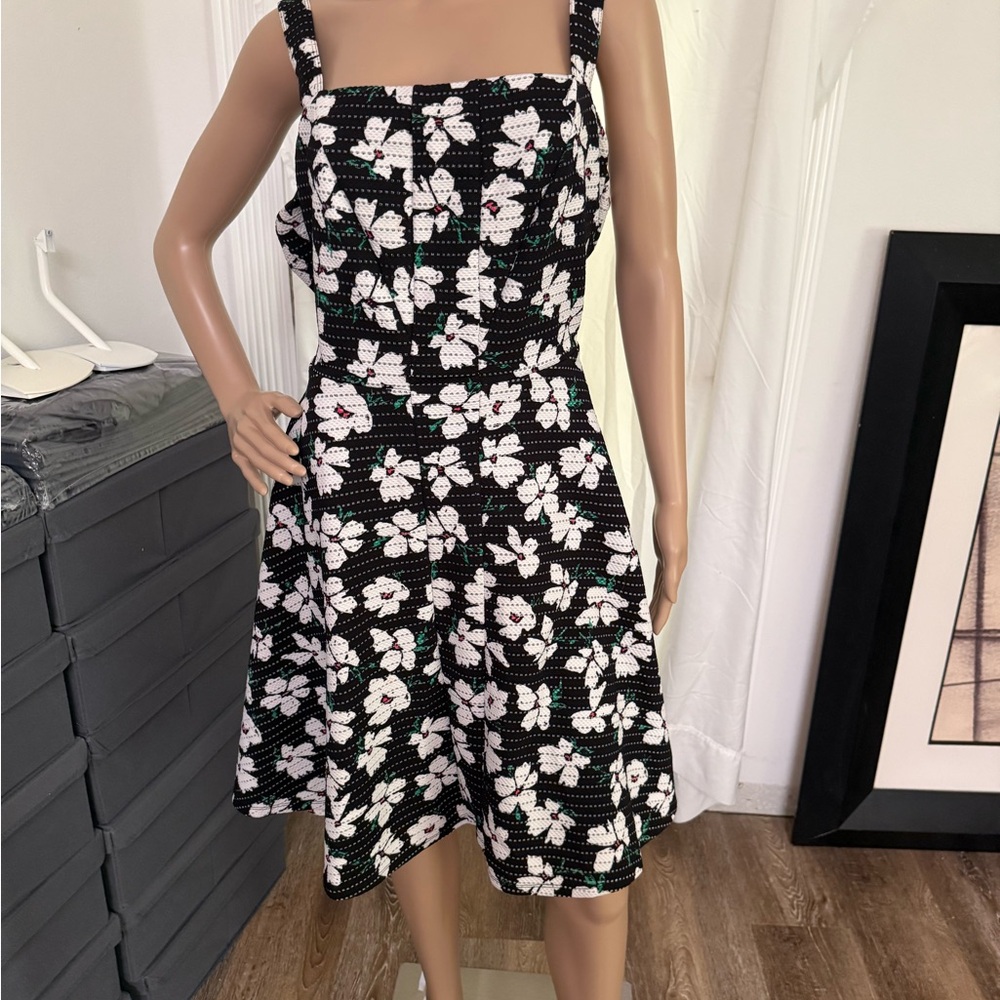 Torrid Black and White Sleeveless Sundress
